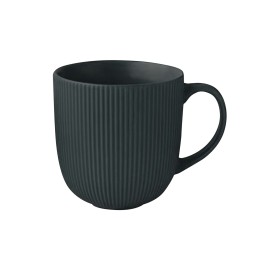 Keramický hrnek 510ml KITCHISIMO žebrovaný tmavě zelený