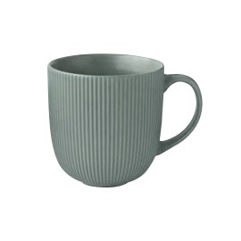 Keramický hrnek 510ml KITCHISIMO žebrovaný zelenošedý