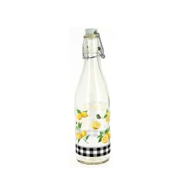 Skleněná láhev s patentním uzávěrem TORO 540ml citron