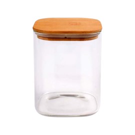 DÓZA S BAMBUS VÍČKEM 930ML BOROSILIKÁT 10X12.7CM