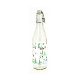 Skleněná láhev s patentním uzávěrem TORO 540ml lyžaři