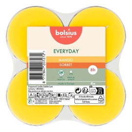 SVÍČKY ČAJOVÉ MAXI MANGO, SADA 4KS