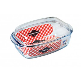 Skleněná zapékací mísa OCUISINE s víkem 37x22cm/6,5l. borosilikát