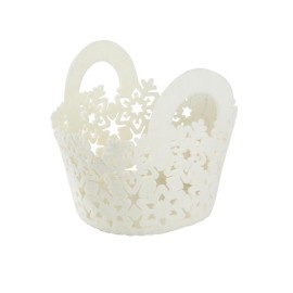 Plstěný košík TORO 15cm bílý