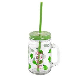 Sklenice s brčkem TORO ovoce 450ml MIX motivů