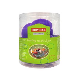 Neparfemovaná plovoucí svíčka PROVENCE 8ks fialová