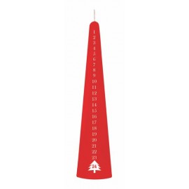 Svíčka kónická červená, 25 cm, adventní