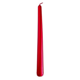 Kónická svíčka 24,5cm PROVENCE metalická červená