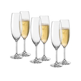 Sklenice na šampaňské BOHEMIA CRYSTAL Lara 220ml 6ks