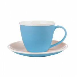Šálek podšálek, porcelán, modrý mat