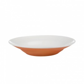 Talíř polévkový, porcelán, oarnžový mat, 20,5 cm