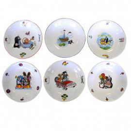 Porcelánový hluboký talíř THUN 20cm krtek MIX motivů