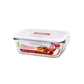 Skleněná zapékací miska s víkem LOCK 630ml borosilikát