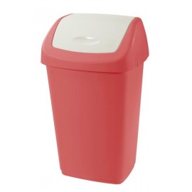 Plastový odpadkový koš TONTARELLI Aurora 25l červenobílý