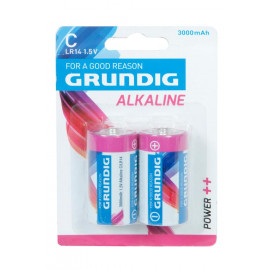 BATERIE LR14 GRUNDIG ALKALINE 3000 mAh, 2KS