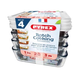 Sada skleněných dóz s víčkem PYREX 4x1500ml