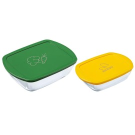 Sada skleněných dóz s víčkem PYREX 1200ml a 2500ml