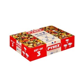 Skleněný pekáč PYREX 3ks 2l, 3l a 4l borosilikát