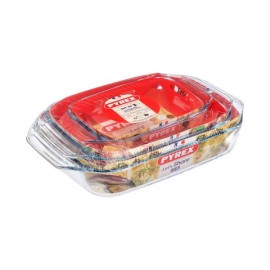 Skleněný pekáč PYREX 3ks 1,4l, 3l a 4l borosilikát