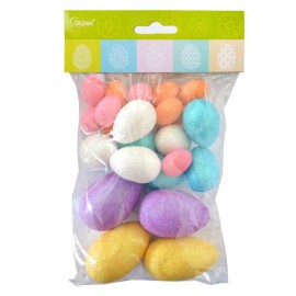 Brokátové vejce 24ks MIX rozměrů