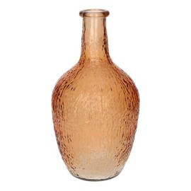 Skleněná váza láhev MILANO 25cm broskvová
