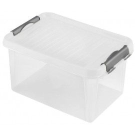 Plastový úložný box s víkem HEIDRUN Clip box 8l
