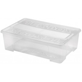 Plastový úložný box s víkem HEIDRUN TexBox 28l