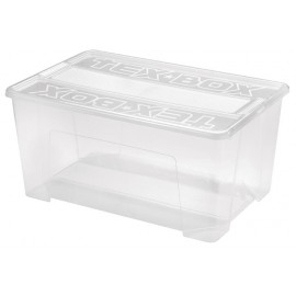 Plastový úložný box s víkem HEIDRUN TexBox 48l