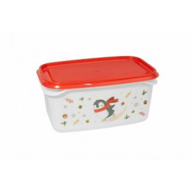 Plastová dóza s víčkem 500ml vánoční motiv