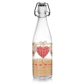 Skleněná láhev s patentním uzávěrem CERVE Valentina 0,5l srdce