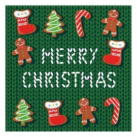 Vánoční papírové ubrousky 33x33cm 3vrstvé merry christmas 20ks