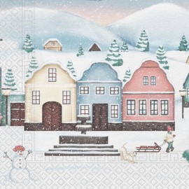 Vánoční papírové ubrousky 33x33cm 3 vrstvé elfíci