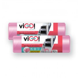 SADA 2 KS SÁČKŮ DO KOŠŮ S UCHY VIGO! 60 L, VŮNĚ JA