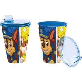 Plastový kelímek s pítkem Paw Patrol 430ml modrý