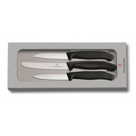 Nože na zeleninu VICTORINOX sada 3ks černé