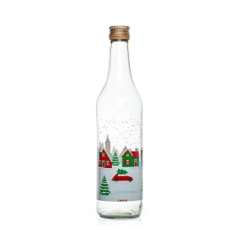 Skleněná láhev s víčkem TORO 500ml SNOW VILLAGE
